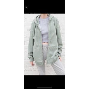 Brandy Melville CHRISTY HOODIE in sage green